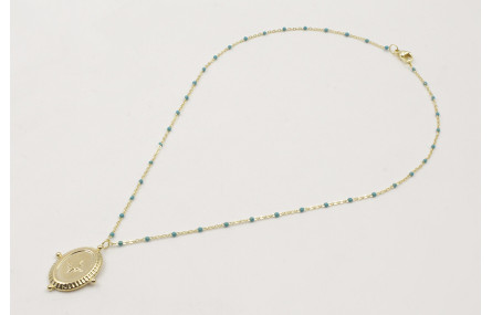 Solitario acero inoxidable cadena eslabón pequeño 