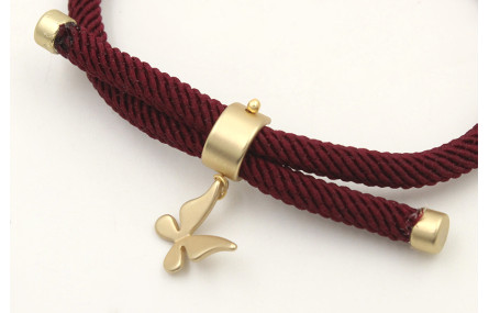 Pulsera regulable de cordón trenzado retorcido col