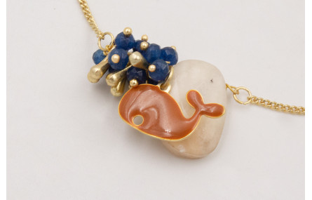 Pulsera regulable burruño azul oscuro con pivotes,