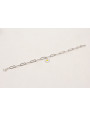 Pulsera cadena ACERO plateada eslabon pequeño con 