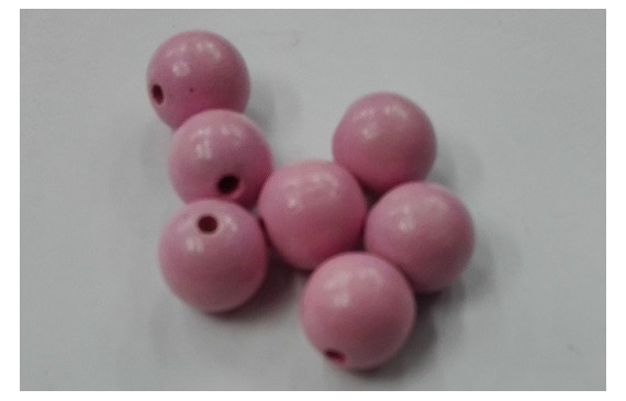 Bola Madera 12mm color Rosa