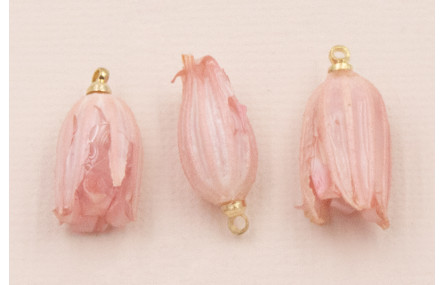 Flor Natural Campanilla con Resina 23*10 rosa