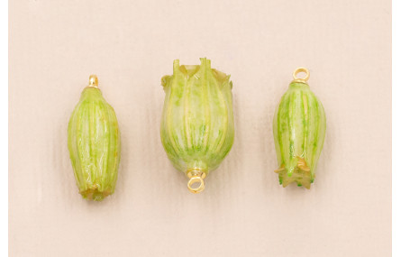 Flor Natural Campanilla con Resina 23*10 Verde