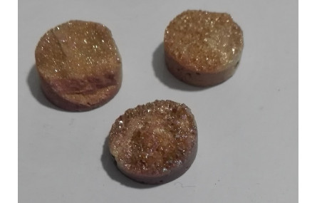 drusa plana 14mm Rosa