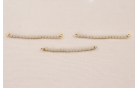 Bastón de 40mm con piedra Coral Blanco de 2mm