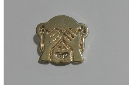 Emoticono Mono colgante 12mm Dorado