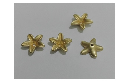 Colgante Flor 9mm diámetro Oro Mate