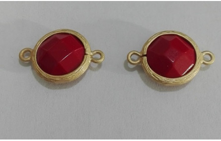 Disco Jade 11mm doble agujero Rojo