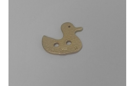 Cuenta Pato 2 agjueros 14*13mm oro mate