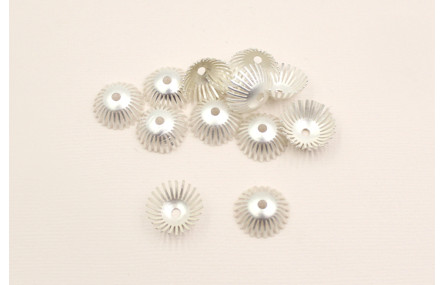 Casquilla pestañas 15*5mm Plata Mate