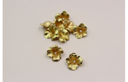 Pieza Flor cavidad 16mm diámetro * 7mm Oro Mate