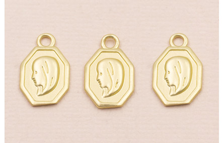 Medalla Virgen 17*11mm Oro Mate