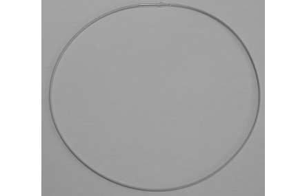 Collar acero espiral 1,4mm*42cms Plata