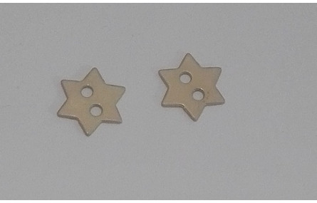 Estrella 2 agujeros 9.5mm oro mate