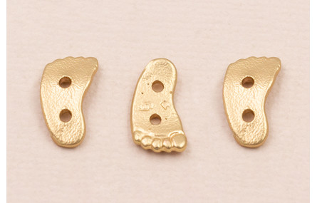 Pie 2 agujeros 14*7mm oro mate