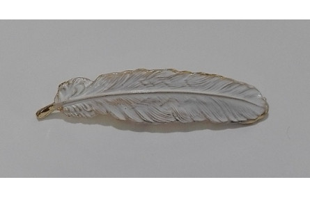 Pluma 12*5mm oro+banco