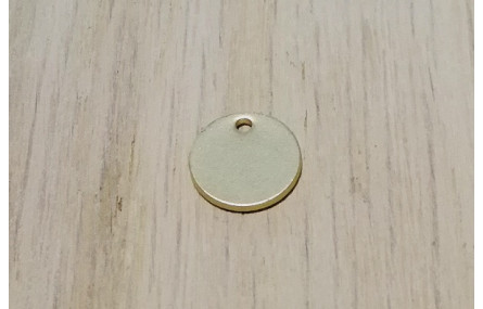 Disco plano 10mm Oro Mate