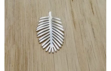 Hoja Palmera 20*11mm Plata Mate
