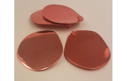 Lámina aluminio redonda 43mm baño Rojo metalizado