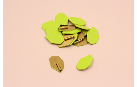 Pieza esmaltada 21*12mm Pistacho Mate