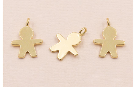 Colgante Niño 12*9mm Acero Inoxidable Baño Oro