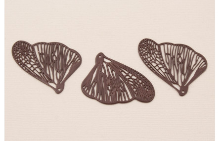 Cuenta Ala Mariposa 32*26 esmalte Marrón