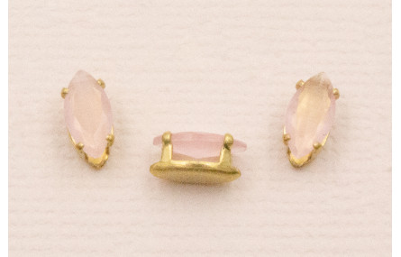 Cabujónn cristal  4*8mm color Rosa Opal