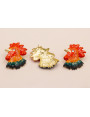 Pareja Pendientes Cabeza Gallina esmaltada 40*30mm