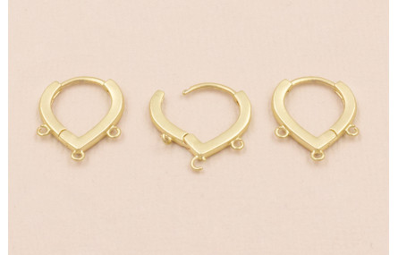 Pendiente Gota 3 anillas 16*12mm OroMate