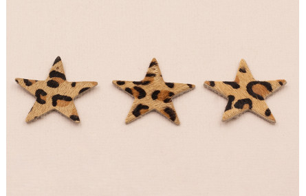 Estrella Piel Tintada 27mm Leopardo