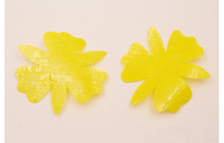 Flor de 80mm Amarillo Opaco Rugoso