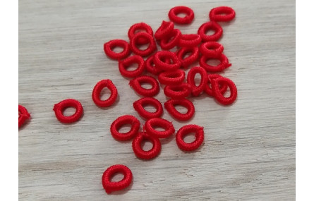 Aro Elástico 5mm. Agujero de 3mm. ROJO