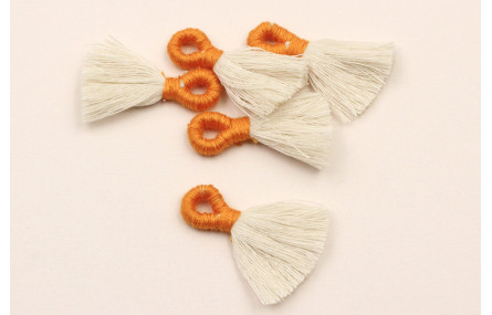 Fleco 35mm blanco y  naranja