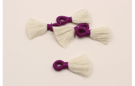 Fleco 35mm blanco y  morado