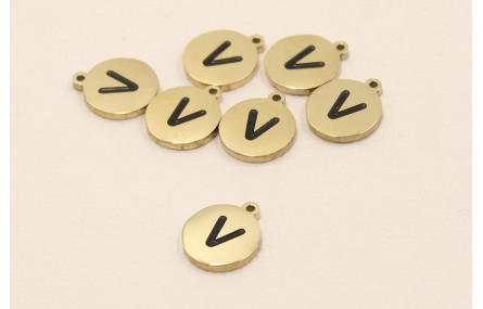 Chapa acero Inoxidable 10mm letra V