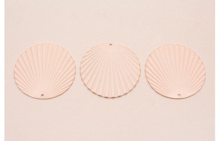 Disco ondulado 37mm Esmaltado Melocotón