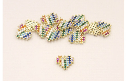 Colgante corazón Microbrillos 10*8mm