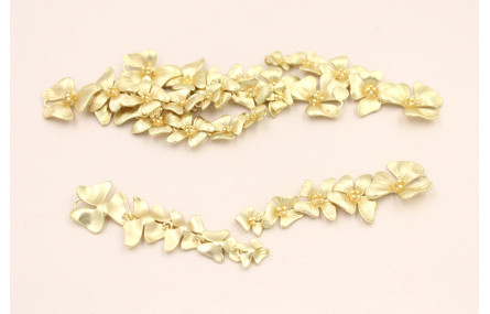 Colgante de 5 Flores 55*15 dorado Mate