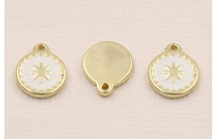 SColgante tainless Steel 10mm estrella Blanca