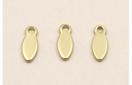 Colgante pétalo 7*3mm Dorado Mate