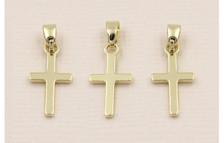 Colgante Cruz 20*8*1mm Dorado