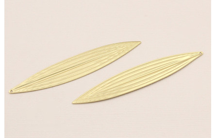 Cuenta Hoja Alargada 75*14mm Dorado Mate