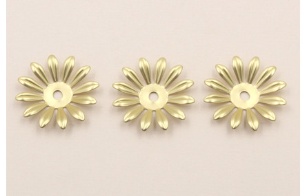 Cuenta Flor de 11 Pétalos 23 diám. Dorado Mate