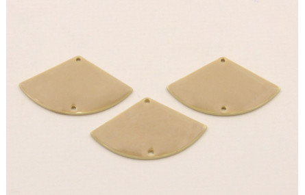 Pieza Abanico de 24*14mm esmalte Beige