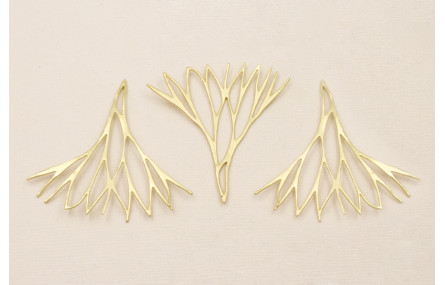 Colgante Coral 55*45mm Dorado Mate