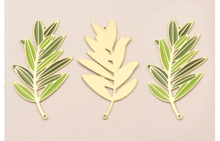 Pieza Rama Oro Mate esmalte 50*25 Esmaltes verdes