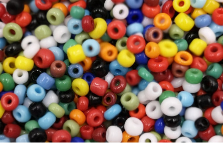 10 gramos de Abalorio cristal Multicolor