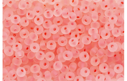 10 gramos Abalorio Rosa Fluor trans 3mm