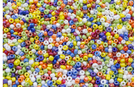 10 gramos de Abalorio Mix color Brillo  de 2mm