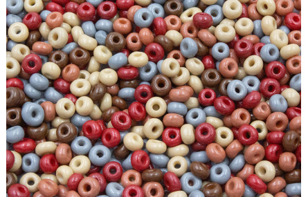 10 gramos de Abalorio 4mm Mix colores Tierra